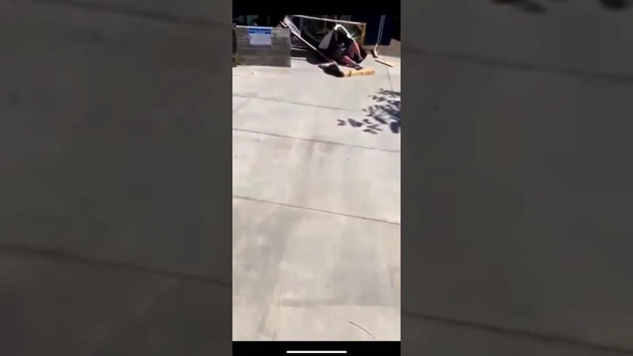 Woman jumps from balcony.