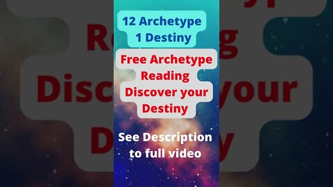 12 Archetype 1 Destiny , Free Archetype reading , #shorts