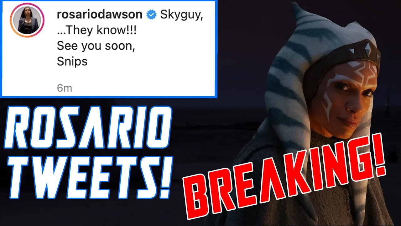 STAR WARS NEWS - ROSARIO DAWSON TWEETS ABOUT ANAKIN IN NEW AHSOKA SERIES!