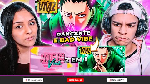 (2 em 1) VMZ - Anos 80 🚀 & Minhas Sombras | Lyric Vídeo | [React RapNerd] 🔥