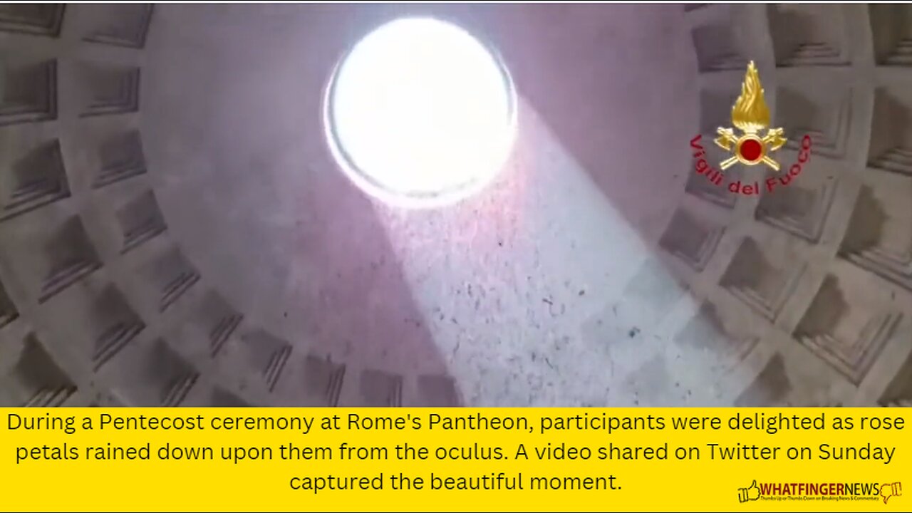 During a Pentecost ceremony at Rome's Pantheon, participants were delighted as rose