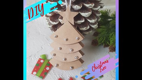 Craft Paper Christmas Tree. Christmas Decorations