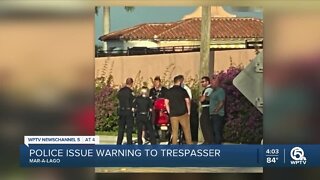 Palm Beach police issue warning to trespasser at Mar-a-Lago, authorities say