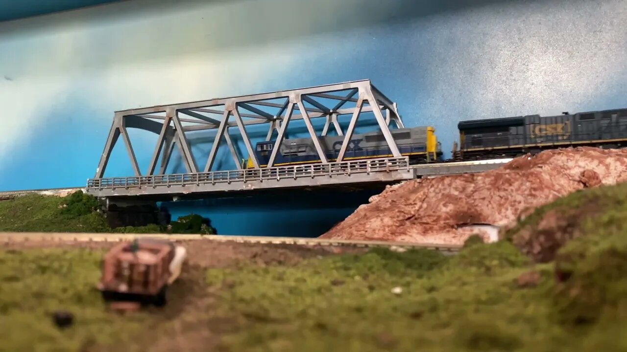 N Scale rural evening view