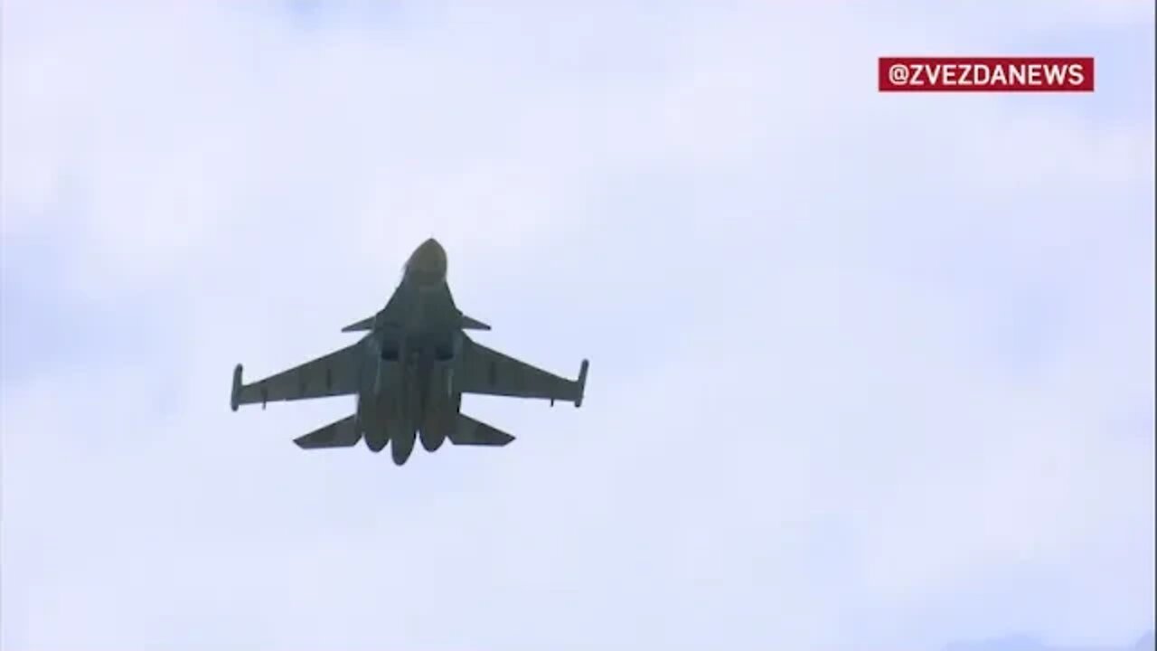 Combat Sorties Of Russian Sukhoi Su-34 Fighter-Bomber Strike Ukrainian Military Targets In Ukraine