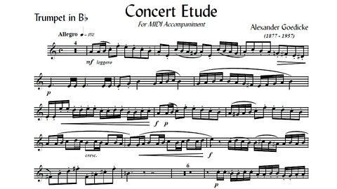 🎺🎺🎺🎺 [TRUMPET SOLO] Concert Etude, A. Goedicke