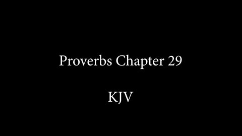 Proverbs Chapter 29 KJB