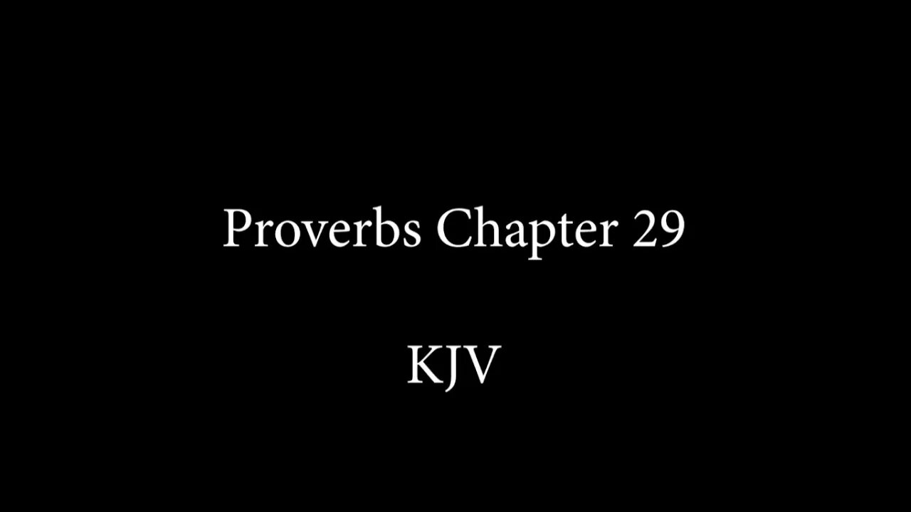 Proverbs Chapter 29 KJB