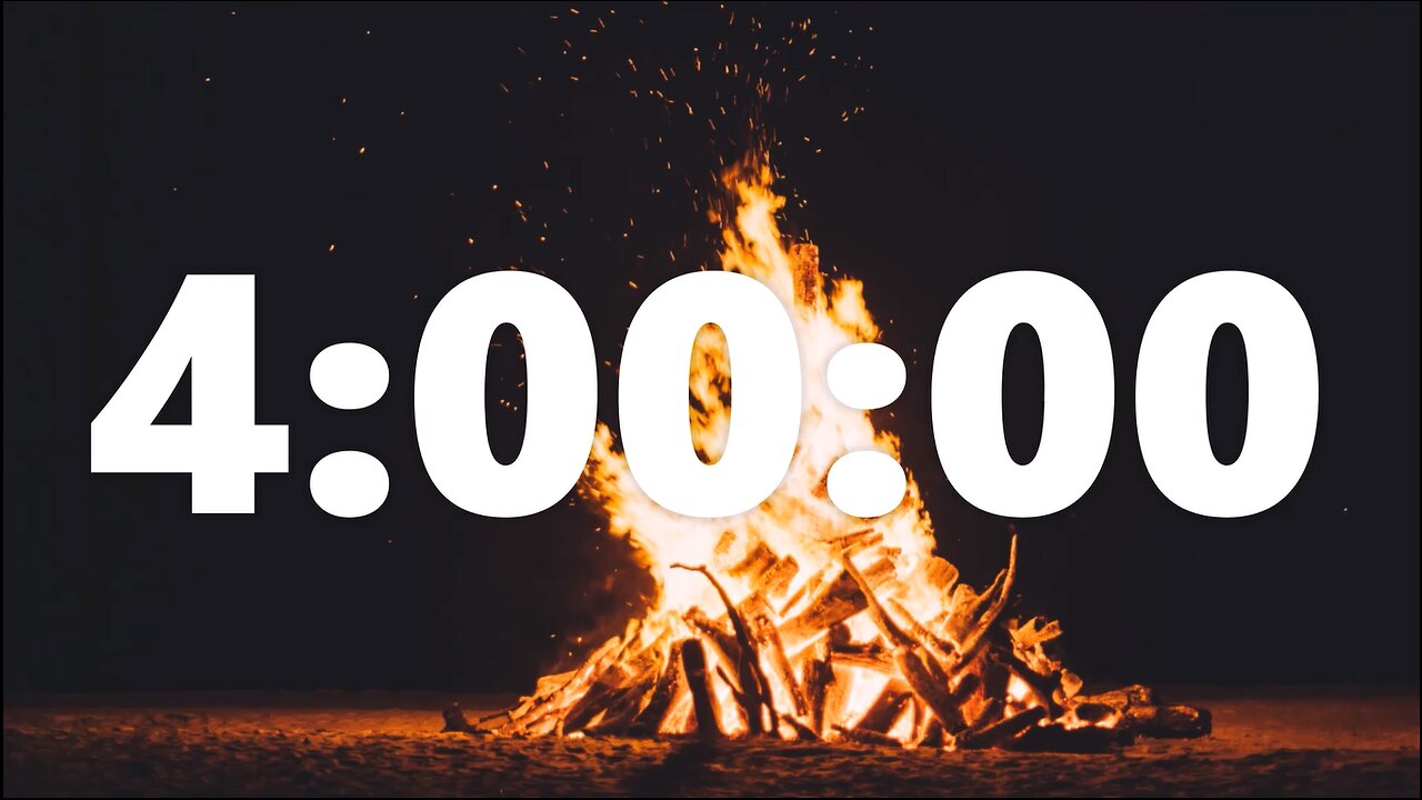 Relaxing By A Roaring Campfire To Help You Fall Asleep or to Meditate – 4 Hours