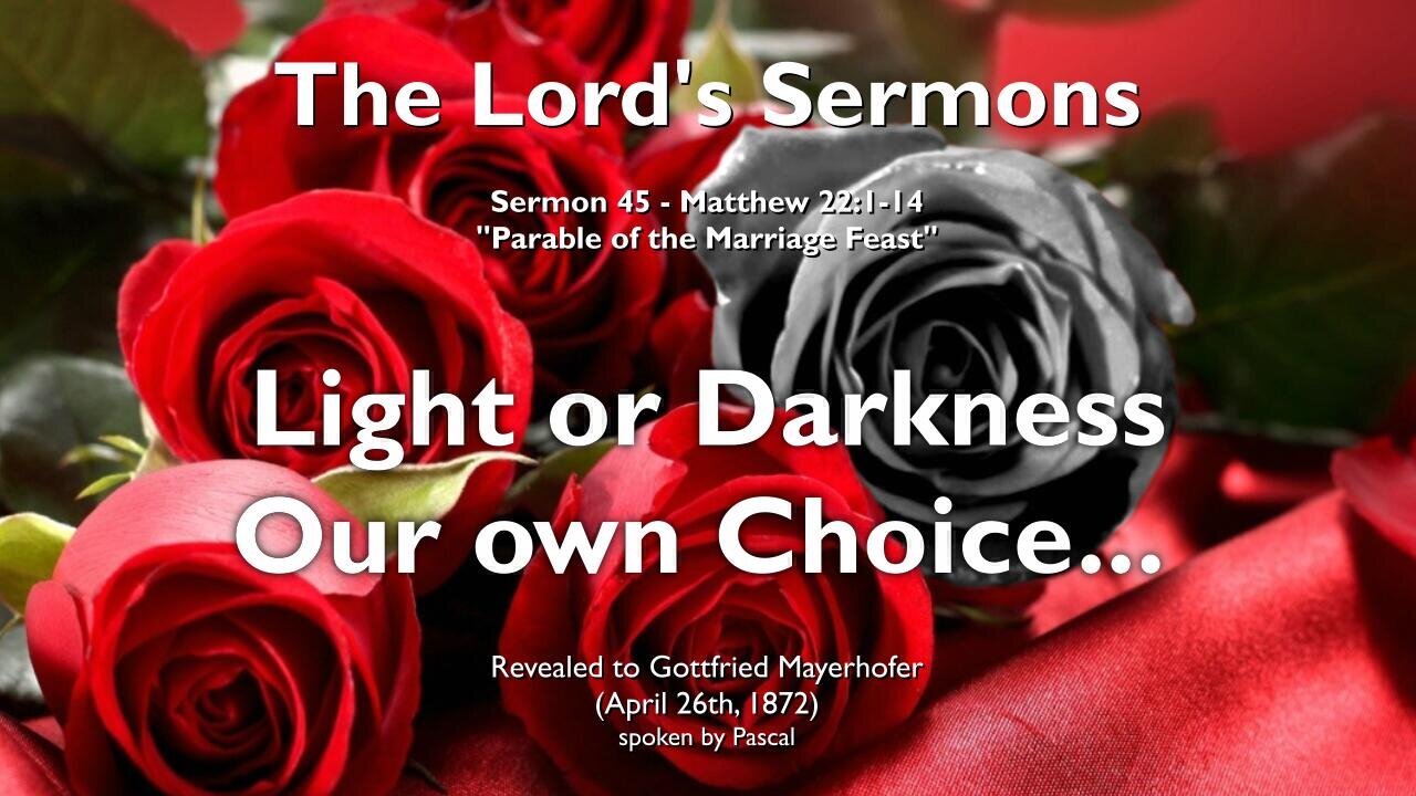 Light or Darkness... It is your Choice ❤️ Jesus Christ elucidates Matthew 22:1-14