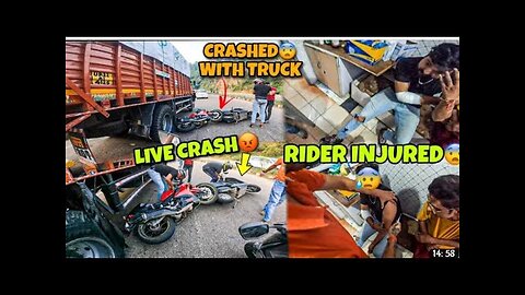 RIDER_LIVE_CRASH_with_TRUCK😨_on_HIGHWAY😢|_R15_v4_Total_loss😭|_Drag_Race_of_SUPERBIKES🔥_NINJA1000