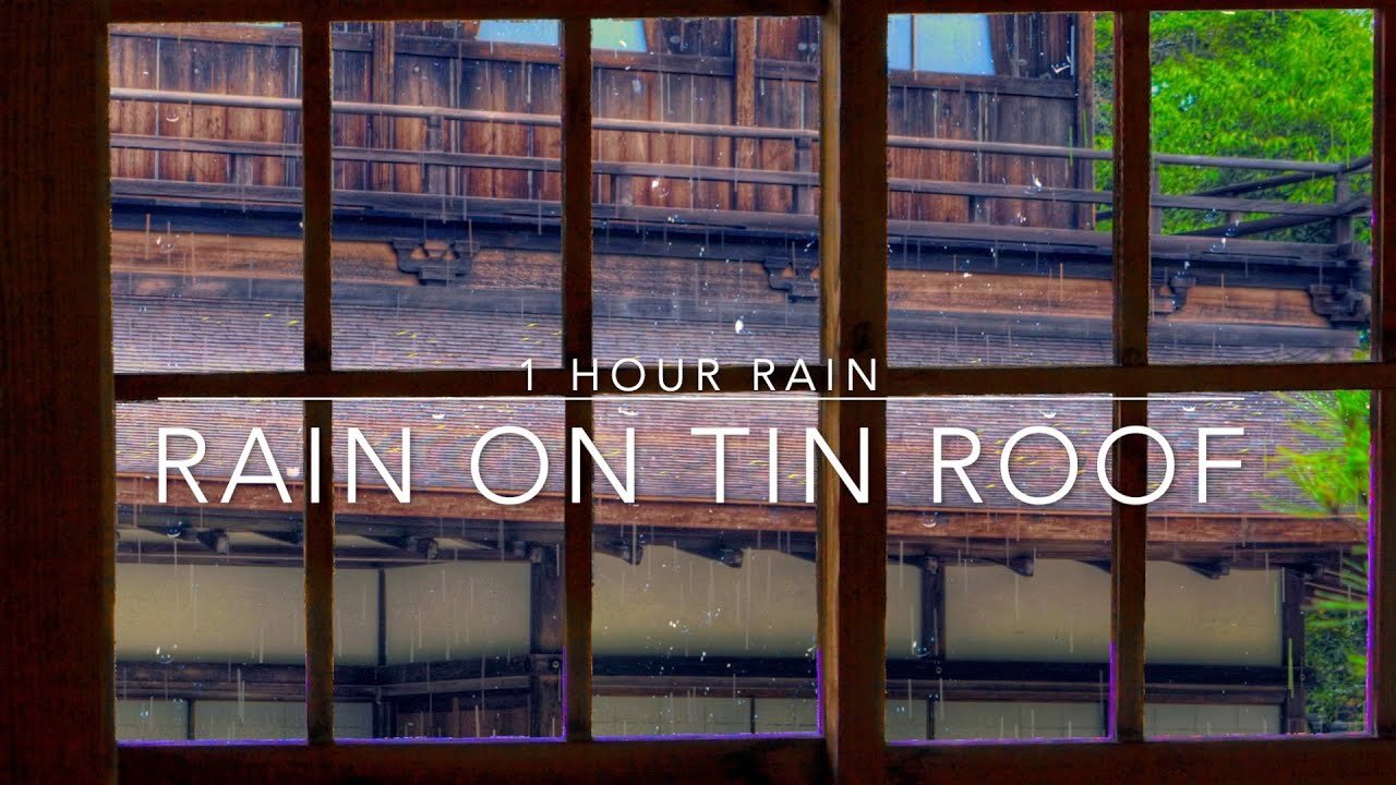 Rain On Tin Roof - Heavy Rain On A Window - Rain Noise For Sleep - 1 Hour Rain For Sleep