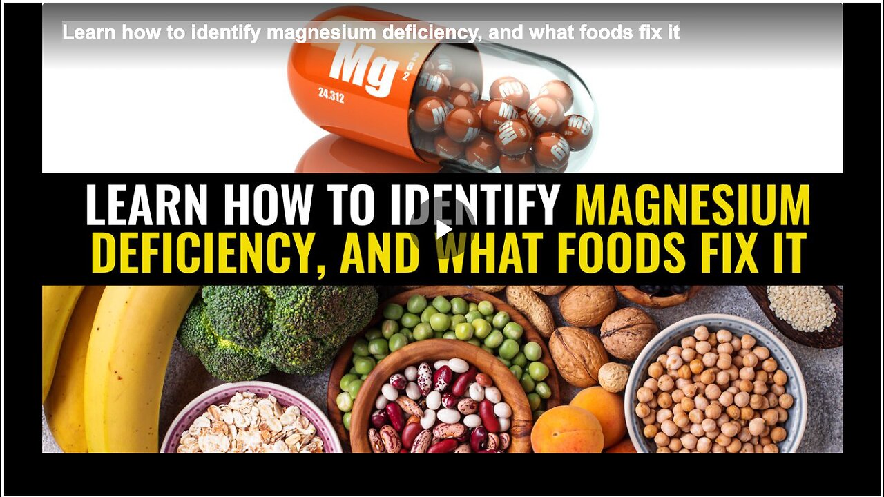 Learn how to identify magnesium deficiency, and what foods fix it