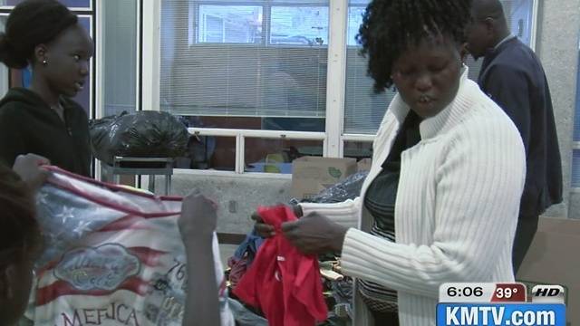 Lost Boy of Sudan collects clothes for refugee camps