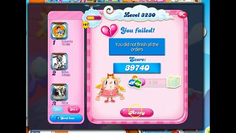 Candy Crush Level 3230 Talkthrough, 38 Moves 0 Boosters