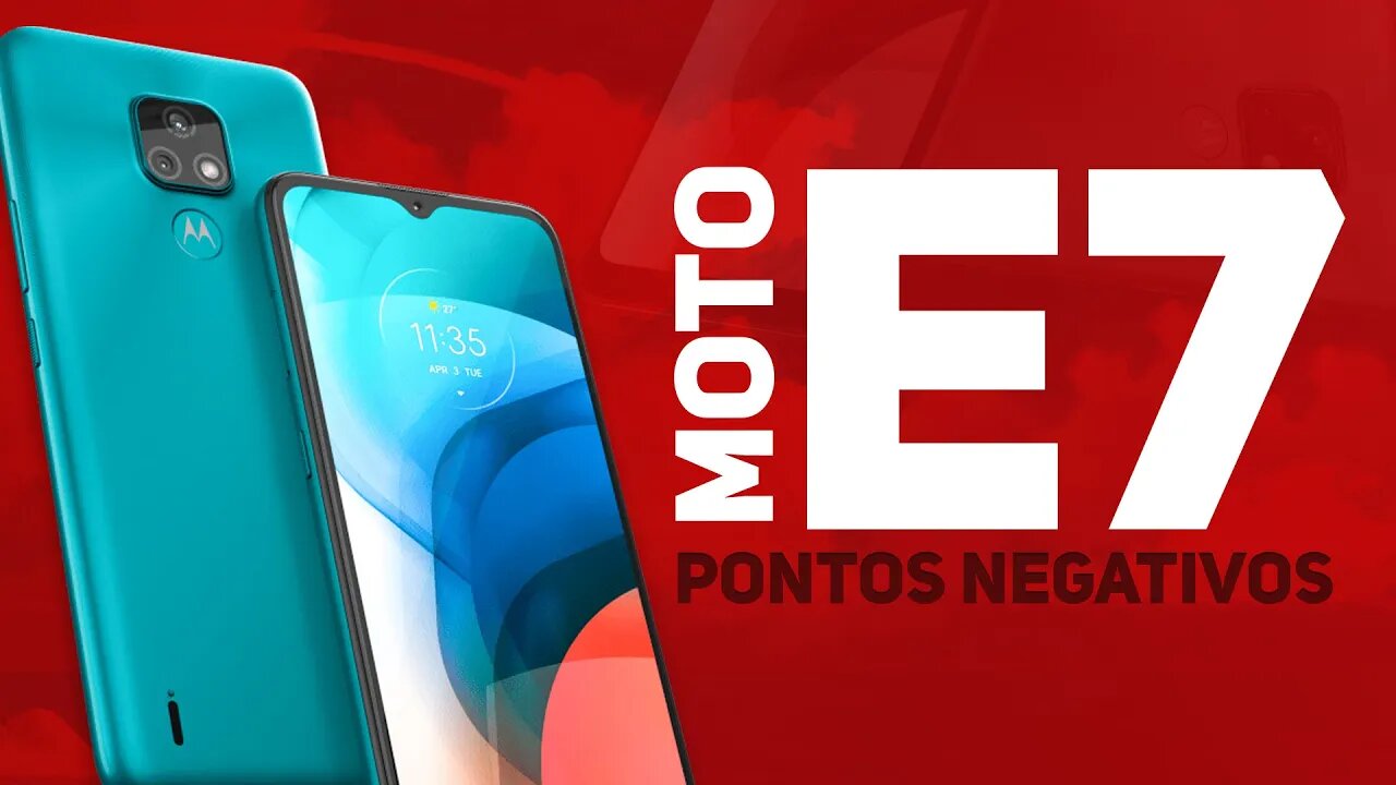 Moto E7 - Pontos Negativos