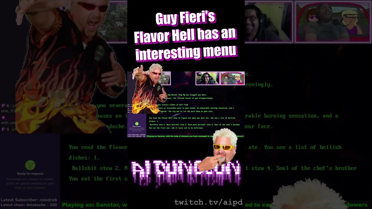 Guy Fieri's Flavor Hell has an interesting menu | AI Dungeon