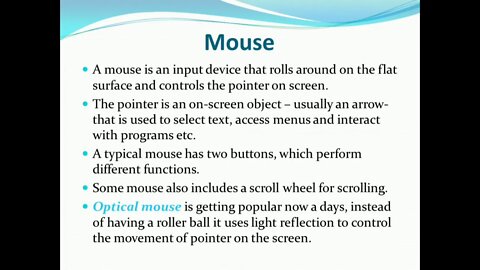 Computer 8th Lecture2 Mouse