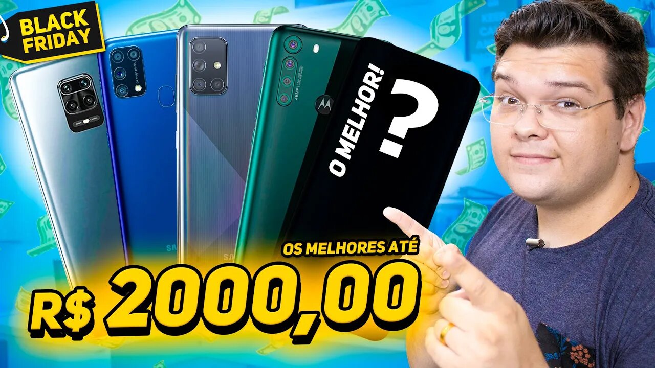 TOP 5 SMARTPHONES até R$ 2000 para COMPRAR na BLACKFRIDAY!