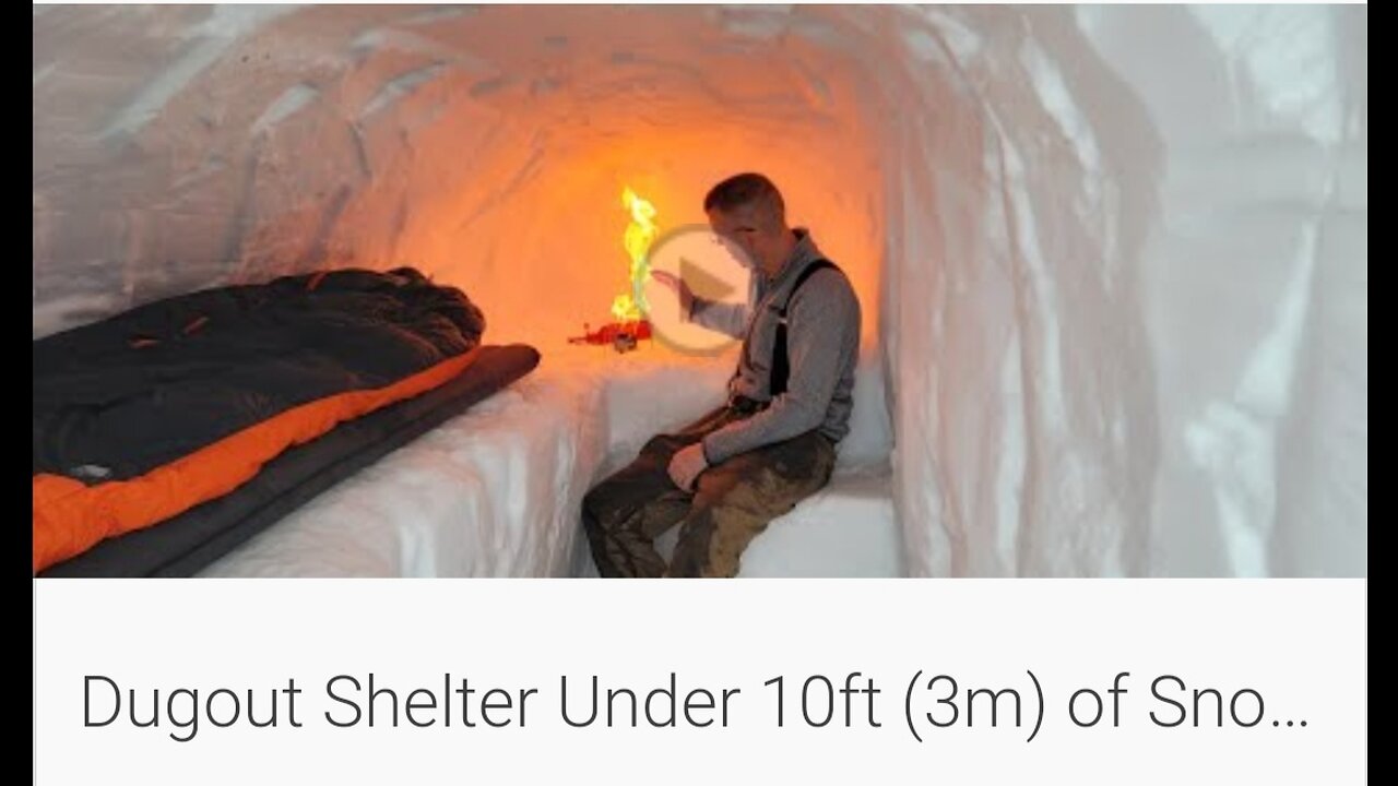 Drageout shelter under 10 ft of snow