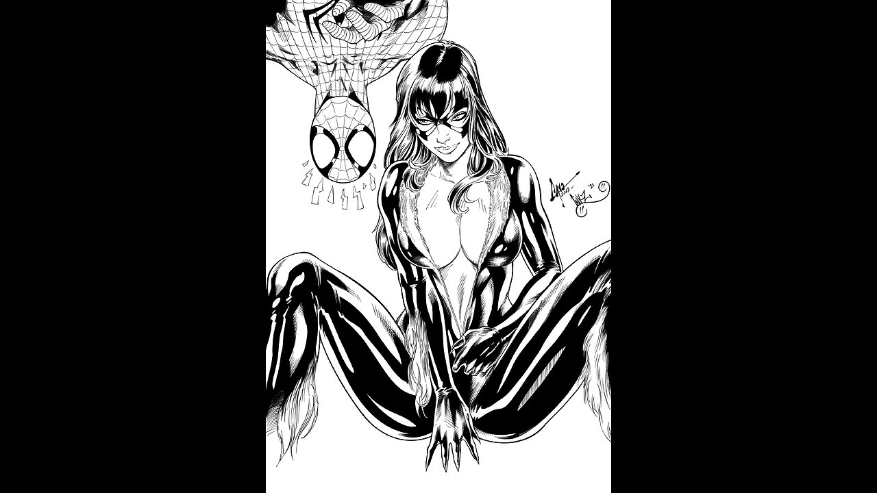 Inking Spider-Man and sexy Mary Jane