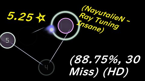 Back In Action! - Osu! (NayutalieN - Ray Tuning Insane) (88.75%, 30 Miss) (HD)