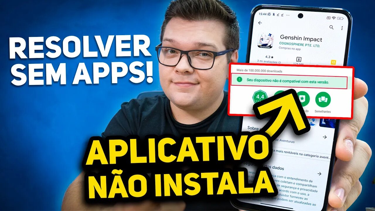 COMO RESOLVER ERRO DE APLICATIVO E JOGO NÃO COMPATÍVEL! FÁCIL!