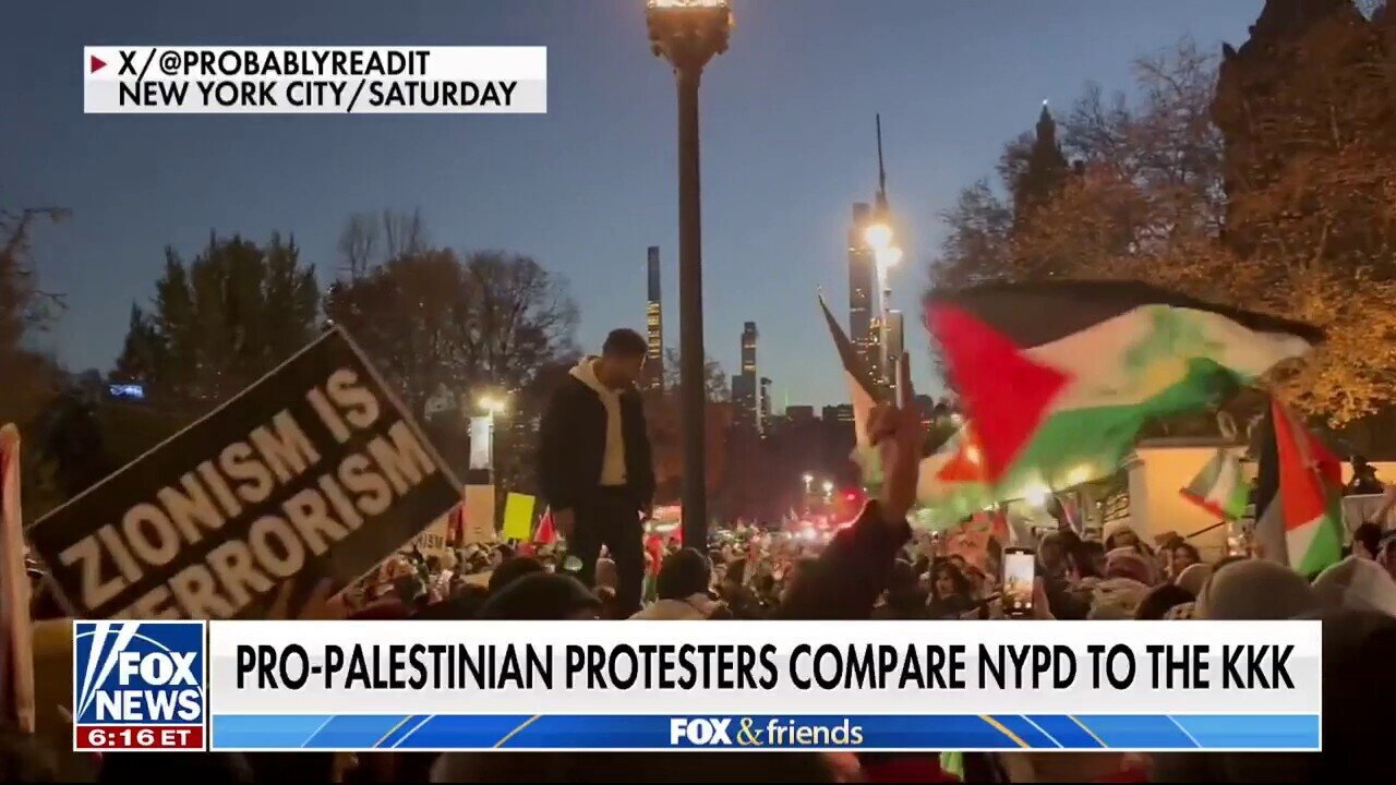 Pro-Palestinian Protesters Compare NYPD, IDF To The KKK