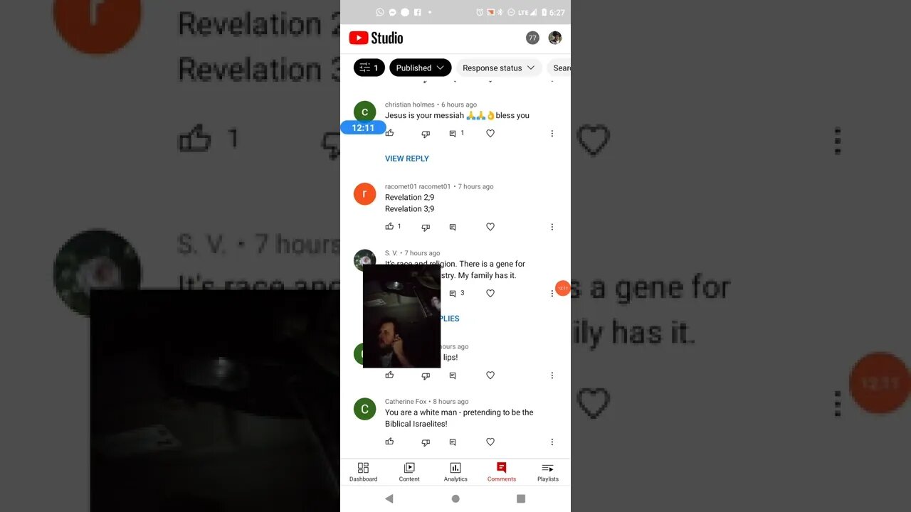 reacting to YouTube comments from Black Hebrew Israelites