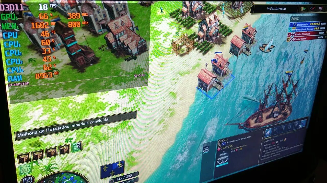 Age of Empires III (parte 5) na APU AMD A10 RX425-BB Quad Core da Maxsun + IGP Radeon R6.