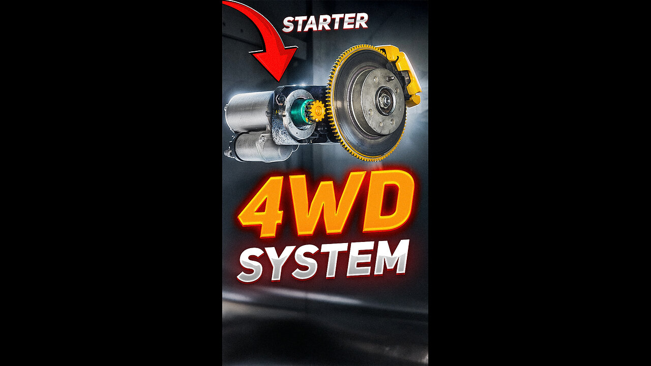 Starter motor-based on-demand 4WD system