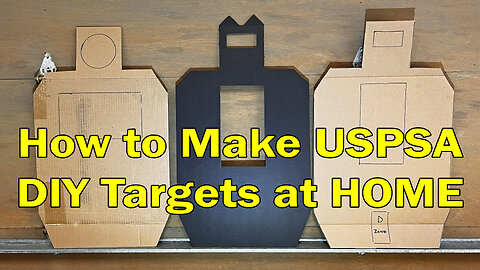 Easy Cheap DIY Target Stencil Template with measurements 🎯 USPSA ISPC Shooting Competition Practice