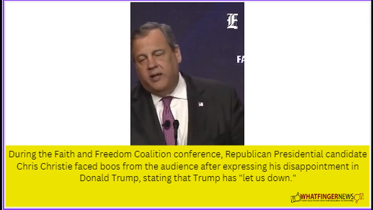 During the Faith and Freedom Coalition conference, Republican Presidential candidate