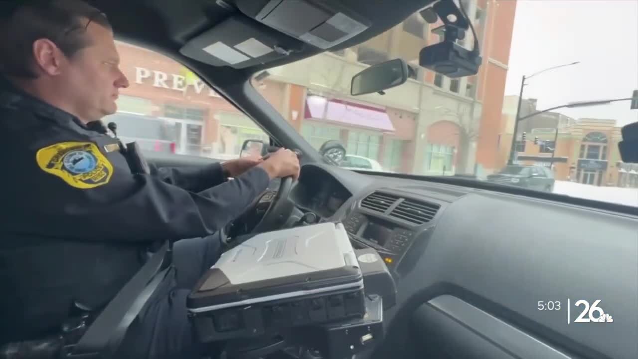 Ride along with a Green Bay police officer in snowy conditions