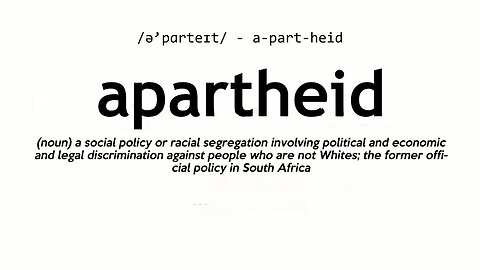 apartheid /apart· heid, ə-ˈpärˌ -tāt, -tīt/ n. : racial segregation