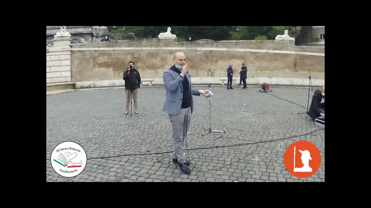 Sanitari contro l'obbligo vaccinale 11-4-21 Piazza del Popolo, Roma (video integrale dell'evento)