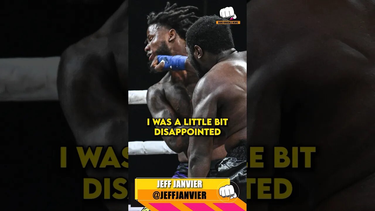 Jeff Janvier "disappointed" by quick knockout: "I can do ten more rounds right now if I have to"