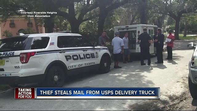 U.S. Postal Service mail truck burglarized in Riverside Heights