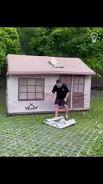 Inflatable house n bed 🛌 Awesomeness