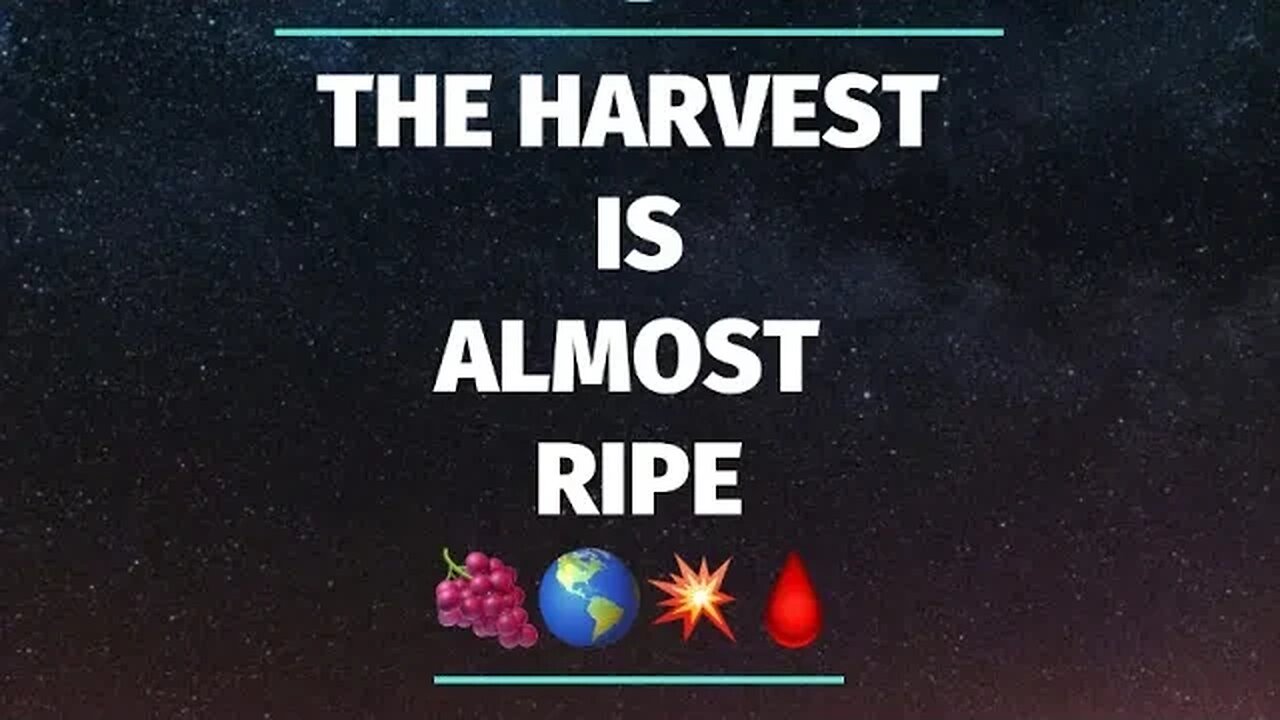 THE HARVEST IS ALMOST RIPE 🍇🌎💥🩸