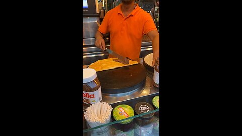 Paris - live crepes in front of Eiffel tower