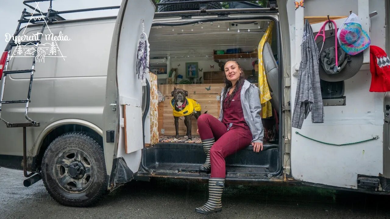 Solo Female Vet Moves into Van after Break up. VanLife tour documentary.