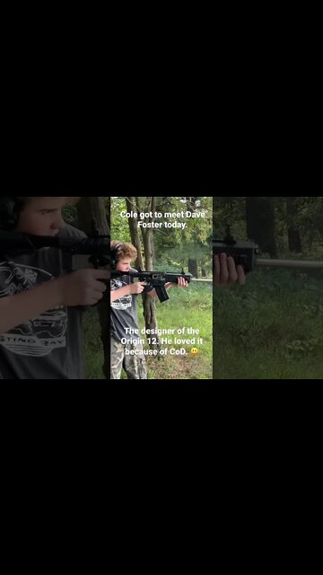 Cole shooting the Origin 12 of Call of Duty fame.