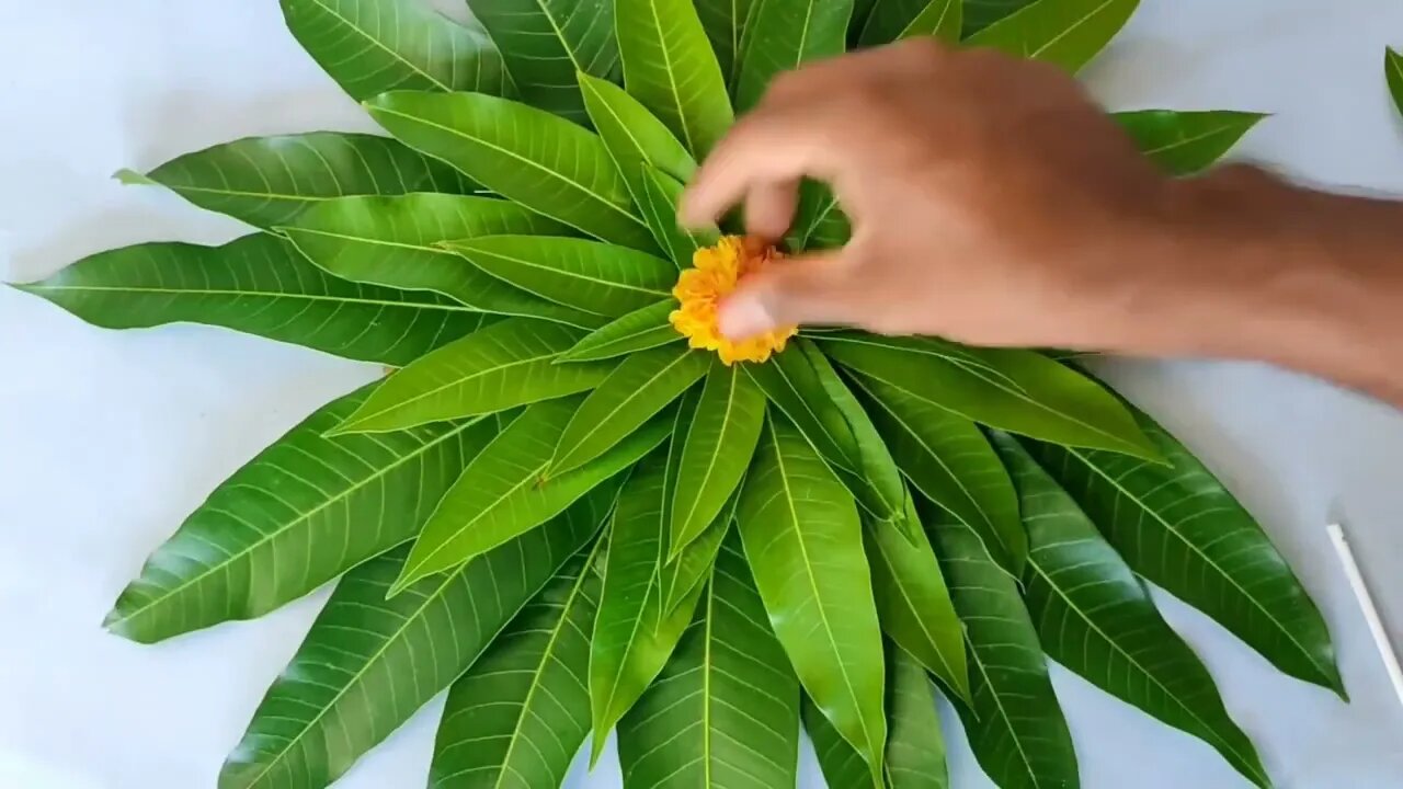 3 Door Wall Mango Leaves Decoration ideas | Mango Leaves Garland | Mango leaves Festival Decor