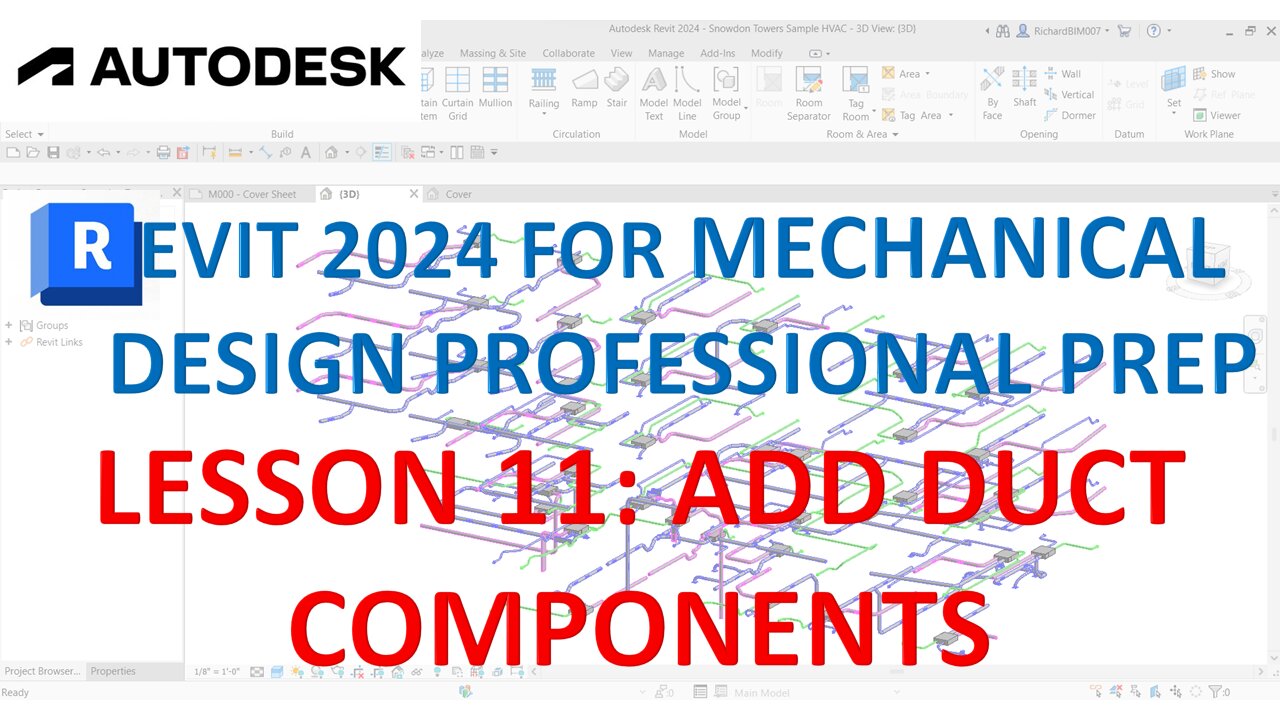 REVIT MECHANICAL DESIGN PROFESSIONAL CERTIFICATION PREP: ADD DUCT COMPONENTS