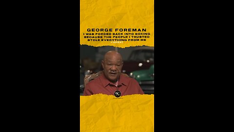 #georgeforeman I was forced back into 🥊 because the ppl I trusted stole from me🎥 @iamathlete