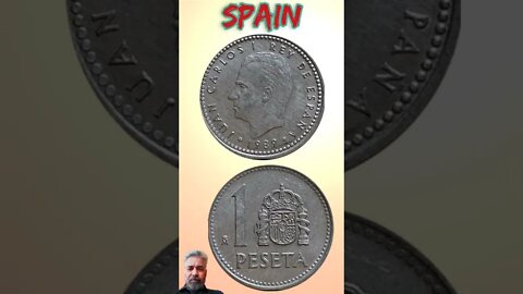 Spain 1 Peseta 1989.#shorts #education #coinnotesz