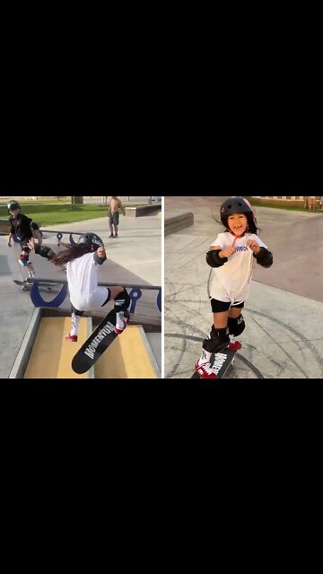 Young skateboarder shows that determination is everything