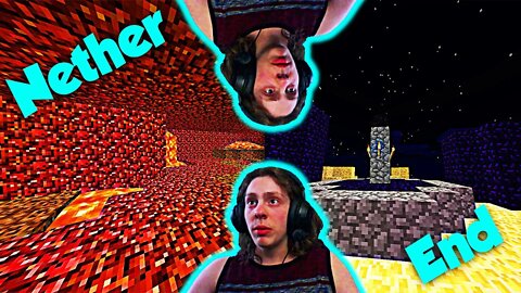 I Built A Fake Nether And End | Minecraft - 1.0 Survival #8