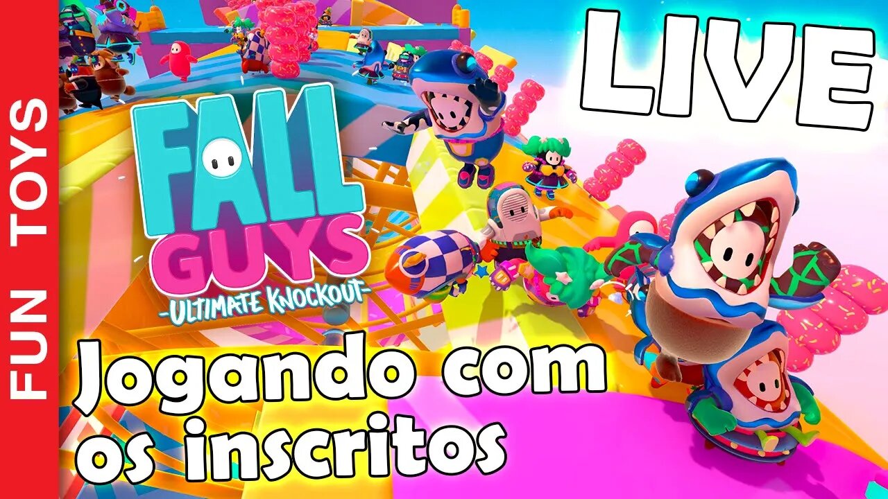 LIVE de FALL GUYS Jogando com os Inscritos na Temporada 4.5!!! Será que vou ganhar???